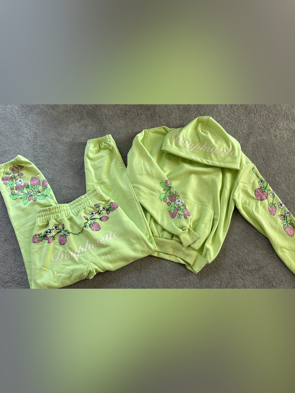 Dauphinette “Blooming Berries” Hoodie & Sweatpants Set